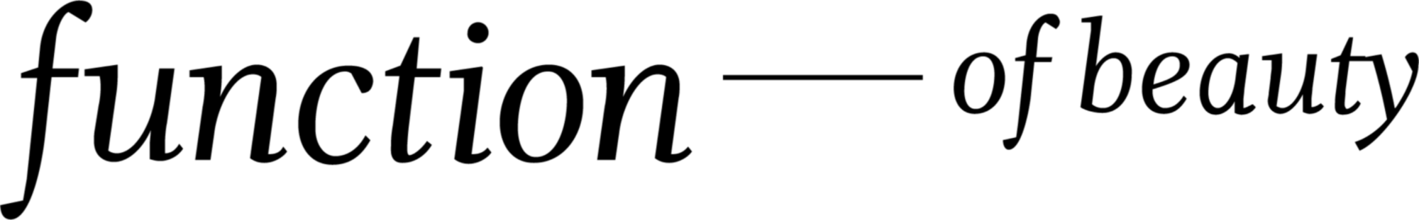 Function of Beauty